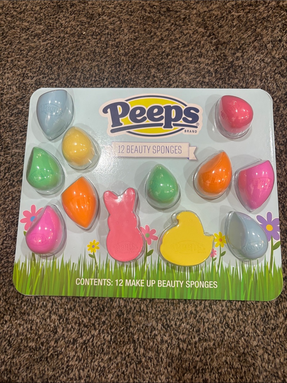 Peeps 12-Pack Assorted Pastel Makeup Sponges